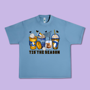 Tis' The Season Volleyball Coffee Cups Urban Heavy Tee Designed By Zillion Design Studio