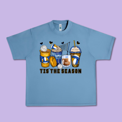 Tis' The Season Volleyball Coffee Cups Urban Heavy Tee Designed By Zillion Design Studio