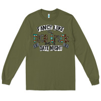 Army Green fancy like the race track on a date night Long Sleeve Tee - CowhideDigitalArt