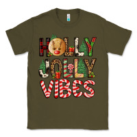 Army Green holly jolly vibes Classic Tee - FaDigitalArtStudio