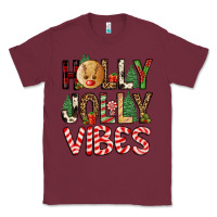 Burgundy holly jolly vibes Classic Tee - FaDigitalArtStudio