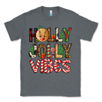 Charcoal Heather holly jolly vibes Classic Tee - FaDigitalArtStudio