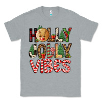 Heather Grey holly jolly vibes Classic Tee - FaDigitalArtStudio
