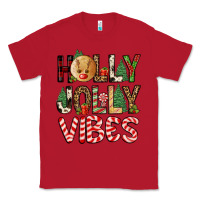 Red holly jolly vibes Classic Tee - FaDigitalArtStudio