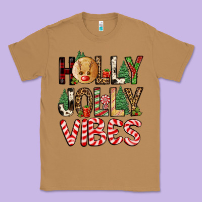 Holly Jolly Vibes Classic Tee Designed By Fadigitalartstudio