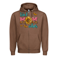 Chestnut tired mom vibes Zipper Hoodie - AdoDesignShop