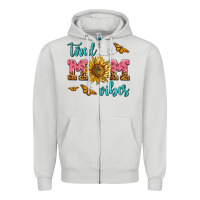 Dove Grey tired mom vibes Zipper Hoodie - AdoDesignShop