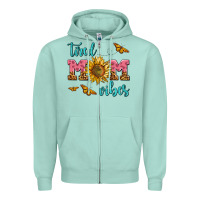 Seafoam tired mom vibes Zipper Hoodie - AdoDesignShop