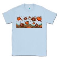 Dusty Blue turkey thanksgiving pumpkin libbey glass Classic Tee - BundleAndBundleShop