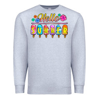 Heather Grey hello summer popsicles Premium Sweatshirt - Jasminsmagicworld