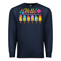 Navy hello summer popsicles Premium Sweatshirt - Jasminsmagicworld