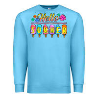 Ocean Blue hello summer popsicles Premium Sweatshirt - Jasminsmagicworld