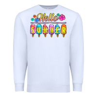 White hello summer popsicles Premium Sweatshirt - Jasminsmagicworld