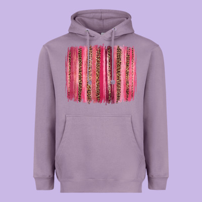 Valentines Day Leopard Glitter Brushstroke Heavyweight Hoodie Designed By Jasminsmagicworld