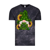 Cloud Black st patricks day shamrock gnomes  sunflowers Vintage Tee - RanaPortraitStore