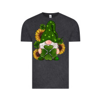 Vintage Black st patricks day shamrock gnomes  sunflowers Vintage Tee - RanaPortraitStore