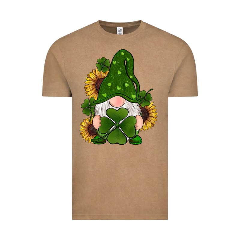 St Patricks Day Shamrock Gnomes  Sunflowers Vintage Tee by RanaPortraitStore | Teevron