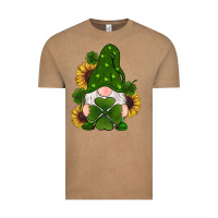 Vintage Coffee st patricks day shamrock gnomes  sunflowers Vintage Tee - RanaPortraitStore