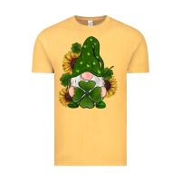 Vintage Mustard st patricks day shamrock gnomes  sunflowers Vintage Tee - RanaPortraitStore