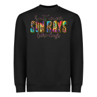 Black boat waves sun rays lake days Heavyweight Sweatshirt - texasbilliewilder