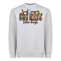 Heather Grey boat waves sun rays lake days Heavyweight Sweatshirt - texasbilliewilder