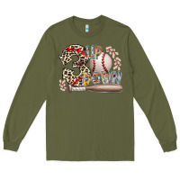 Army Green three up down Long Sleeve Tee - RacoonDesign