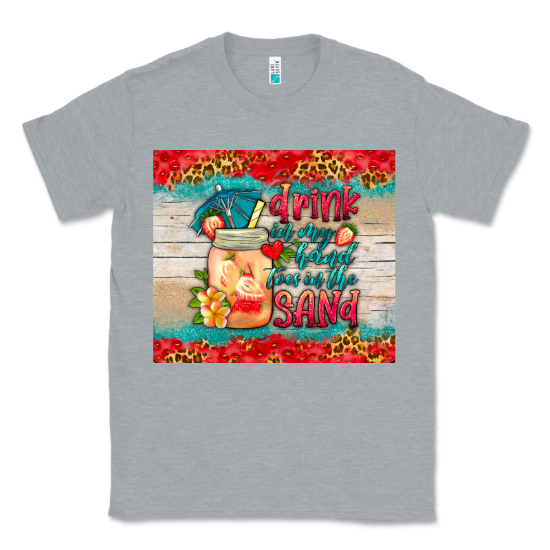 Drink In My Hand Toes In The Sand Tumbler Classic Tee by HRA Design Shop | Teevron