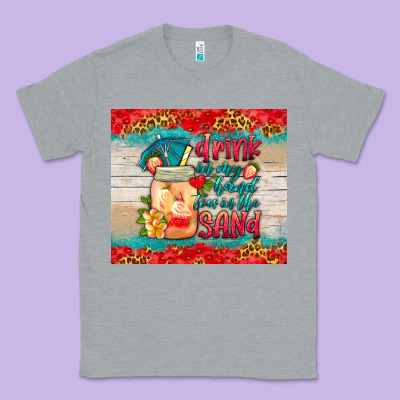 Drink In My Hand Toes In The Sand Tumbler Classic Tee Designed By Hra Design Shop