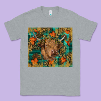 Fall Highland Cow Tumbler Classic Tee Designed By Ranaportraitstore
