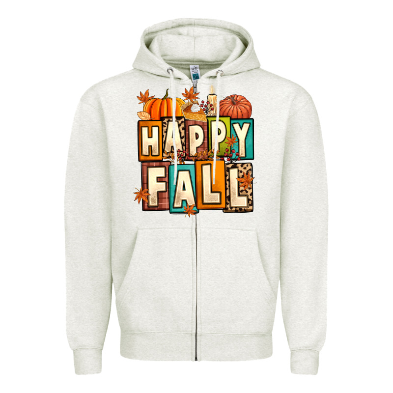 Happy Fall Zipper Hoodie by Artiststas | Teevron