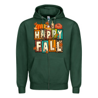 Sports Green happy fall Zipper Hoodie - Artiststas