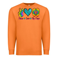 Carrot peace love flips flops Premium Sweatshirt - Jasminsmagicworld