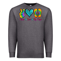 Charcoal Heather peace love flips flops Premium Sweatshirt - Jasminsmagicworld