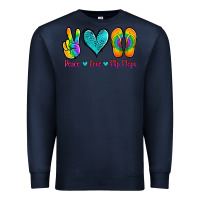 Navy peace love flips flops Premium Sweatshirt - Jasminsmagicworld