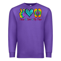 Purple peace love flips flops Premium Sweatshirt - Jasminsmagicworld