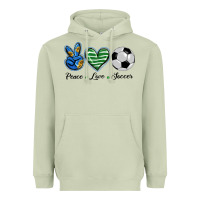 Matcha peace love soccer Heavyweight Hoodie - BarkalooDesign