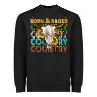 Black born and raised country western Heavyweight Sweatshirt - texasbilliewilder