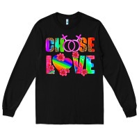 Black choose love (lesbian) Long Sleeve Tee - HRA Design Shop