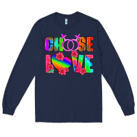 Navy choose love (lesbian) Long Sleeve Tee - HRA Design Shop
