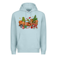 Blue Mist christmas gingerbread truck Premium Hoodie - MaliasSmallBusiness