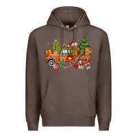 Coffee christmas gingerbread truck Premium Hoodie - MaliasSmallBusiness
