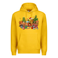 Lemon christmas gingerbread truck Premium Hoodie - MaliasSmallBusiness