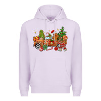 Lilac christmas gingerbread truck Premium Hoodie - MaliasSmallBusiness