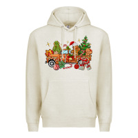 Oatmeal Heather christmas gingerbread truck Premium Hoodie - MaliasSmallBusiness