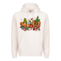 Pale Pink christmas gingerbread truck Premium Hoodie - MaliasSmallBusiness