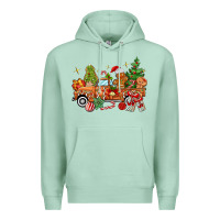 Seafoam christmas gingerbread truck Premium Hoodie - MaliasSmallBusiness