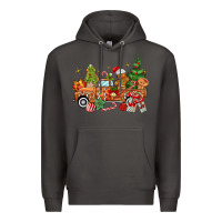 Smoke christmas gingerbread truck Premium Hoodie - MaliasSmallBusiness
