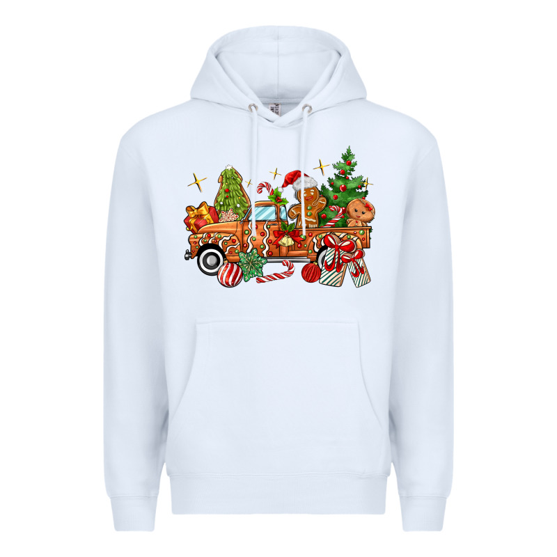 Christmas Gingerbread Truck Premium Hoodie by MaliasSmallBusiness | Teevron