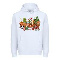 White christmas gingerbread truck Premium Hoodie - MaliasSmallBusiness