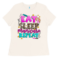 Bone eat sleep manicure repeat Ladies Tee - AdoDesignShop